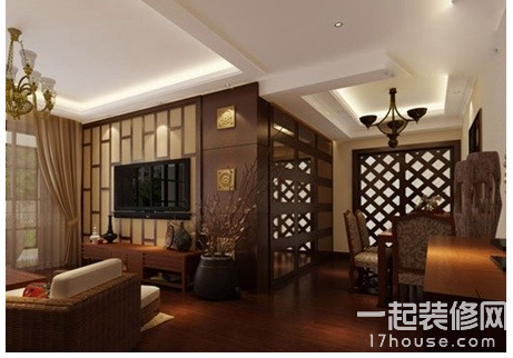 新中式电视背景墙设计  古韵与现代融合